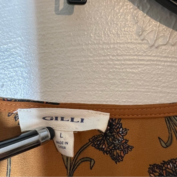 Gilli Faux Wrap Long Sleeve MIDI Dress Size Large - Picture 4 of 7